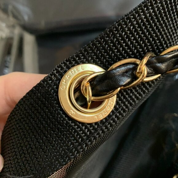 CHANEL Beauty GWP Gift with purchase Black Mesh Tote with Pouch - Picture 10 of 14